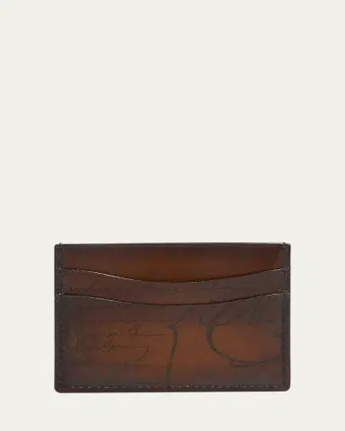 Berluti Men's Bambou Scritto Leather Card Case | Thumbnail 3 Berluti Men's Bambou Scritto Leather Card Case | Thumbnail 3