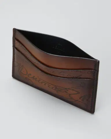 Berluti Men's Bambou Scritto Leather Card Case | Thumbnail 4 Berluti Men's Bambou Scritto Leather Card Case | Thumbnail 4