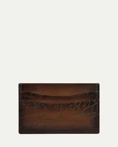 Berluti Men's Bambou Scritto Leather Card Case | Thumbnail 5 Berluti Men's Bambou Scritto Leather Card Case | Thumbnail 5