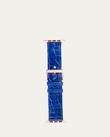 Abas Men's Apple Watch Alligator Watch Strap, Rose Gold Finish | Thumbnail 10 Abas Men's Apple Watch Alligator Watch Strap, Rose Gold Finish | Thumbnail 10