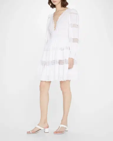 Dolce & Gabbana Lace Panel Smocked Fit-&-Flare Dress | Thumbnail 3 Dolce & Gabbana Lace Panel Smocked Fit-&-Flare Dress | Thumbnail 3