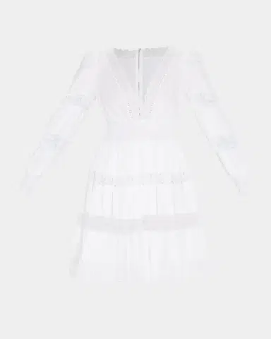 Dolce & Gabbana Lace Panel Smocked Fit-&-Flare Dress | Thumbnail 5 Dolce & Gabbana Lace Panel Smocked Fit-&-Flare Dress | Thumbnail 5