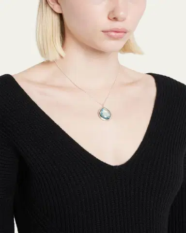 Ippolita Large Teardrop Pendant Necklace in with Diamonds | Thumbnail 2 Ippolita Large Teardrop Pendant Necklace in with Diamonds | Thumbnail 2