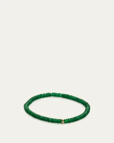 Sydney Evan 4mm Diamond Eternity Rondelle on Green Aventurine Wheel Bead Bracelet | Thumbnail 4 Sydney Evan 4mm Diamond Eternity Rondelle on Green Aventurine Wheel Bead Bracelet | Thumbnail 4