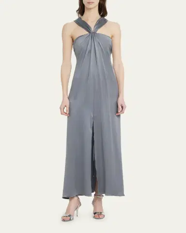 Giorgio Armani Gathered Halter Silk Gown | Thumbnail 2 Giorgio Armani Gathered Halter Silk Gown | Thumbnail 2