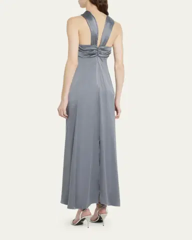 Giorgio Armani Gathered Halter Silk Gown | Thumbnail 3 Giorgio Armani Gathered Halter Silk Gown | Thumbnail 3
