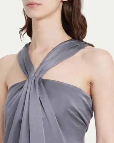 Giorgio Armani Gathered Halter Silk Gown | Thumbnail 5 Giorgio Armani Gathered Halter Silk Gown | Thumbnail 5