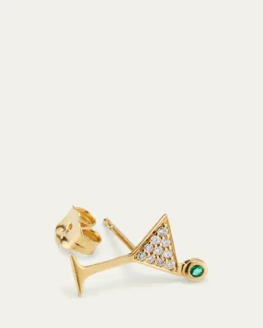 Sydney Evan 14K Yellow Gold Small Martini Glass Diamond Stud Earrings | Thumbnail 4 Sydney Evan 14K Yellow Gold Small Martini Glass Diamond Stud Earrings | Thumbnail 4