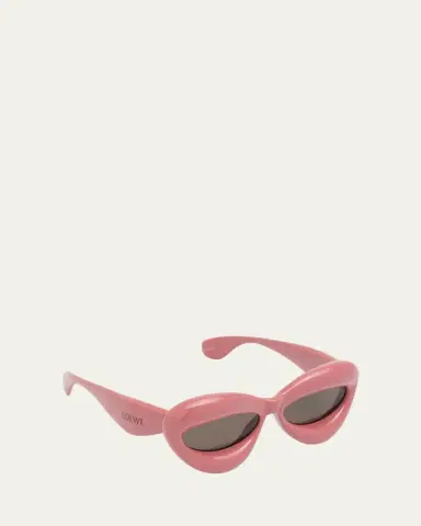 Loewe Inflated Pink Acetate Cat-Eye Sunglasses | Thumbnail 2 Loewe Inflated Pink Acetate Cat-Eye Sunglasses | Thumbnail 2