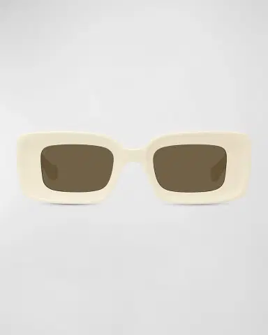 Loewe Men's Anagram Acetate-Nylon Rectangle Sunglasses | Thumbnail 4 Loewe Men's Anagram Acetate-Nylon Rectangle Sunglasses | Thumbnail 4
