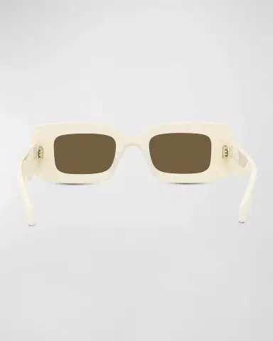 Loewe Men's Anagram Acetate-Nylon Rectangle Sunglasses | Thumbnail 5 Loewe Men's Anagram Acetate-Nylon Rectangle Sunglasses | Thumbnail 5