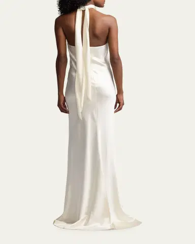 Ralph Lauren Collection Chilton Stretch Satin Evening Dress | Thumbnail 3 Ralph Lauren Collection Chilton Stretch Satin Evening Dress | Thumbnail 3