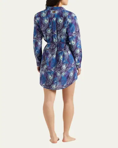 Vilebrequin Eyes of the Wind Cotton-Silk Shirtdress | Thumbnail 3 Vilebrequin Eyes of the Wind Cotton-Silk Shirtdress | Thumbnail 3