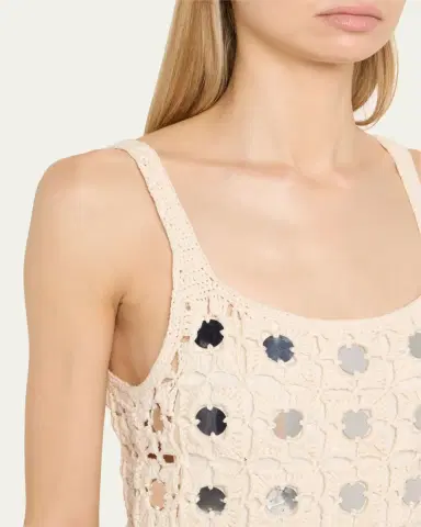 Toccin Clementine Crochet Mirror Tank Midi Dress | Thumbnail 5 Toccin Clementine Crochet Mirror Tank Midi Dress | Thumbnail 5