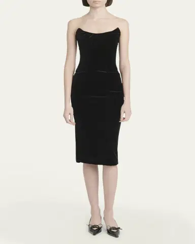 Dolce & Gabbana Strapless Velvet Corset Dress | Thumbnail 2 Dolce & Gabbana Strapless Velvet Corset Dress | Thumbnail 2