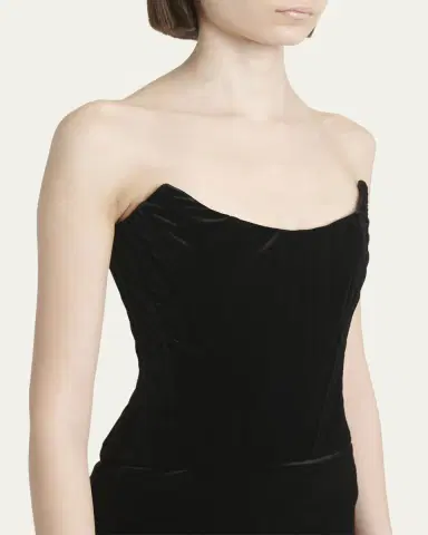 Dolce & Gabbana Strapless Velvet Corset Dress | Thumbnail 5 Dolce & Gabbana Strapless Velvet Corset Dress | Thumbnail 5