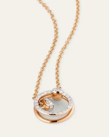 Pomellato Together 18K Rose Gold Diamond Circle Pendant Necklace | Thumbnail 3 Pomellato Together 18K Rose Gold Diamond Circle Pendant Necklace | Thumbnail 3