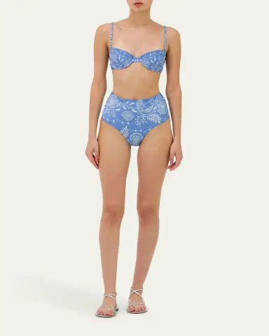 Agua by Agua Bendita Magenta Floritura Bikini Bottoms | Thumbnail 2 Agua by Agua Bendita Magenta Floritura Bikini Bottoms | Thumbnail 2