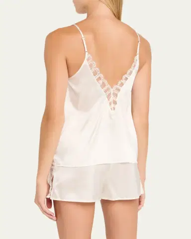 Livy Murmure Plunging Lace-Trim Silk Satin Top | Thumbnail 3 Livy Murmure Plunging Lace-Trim Silk Satin Top | Thumbnail 3