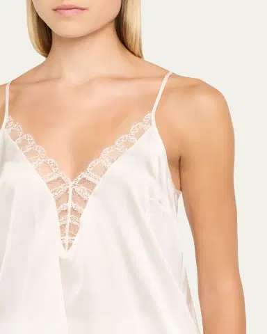 Livy Murmure Plunging Lace-Trim Silk Satin Top | Thumbnail 5 Livy Murmure Plunging Lace-Trim Silk Satin Top | Thumbnail 5