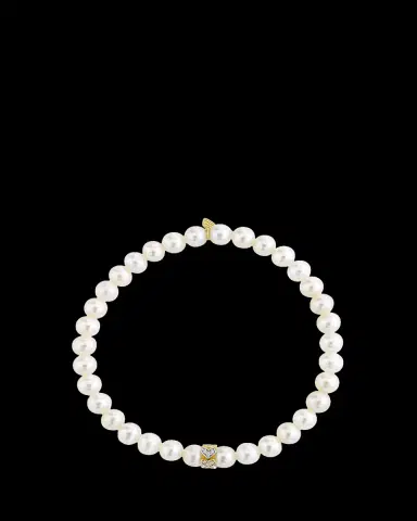 Sydney Evan 6mm Eternity Heart Diamond Rondelle on Pearl Stretch Bracelet | Thumbnail 2 Sydney Evan 6mm Eternity Heart Diamond Rondelle on Pearl Stretch Bracelet | Thumbnail 2