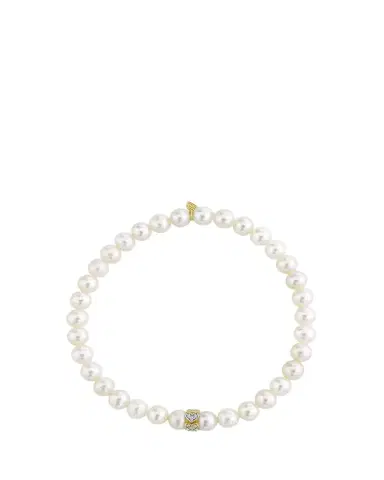 Sydney Evan 6mm Eternity Heart Diamond Rondelle on Pearl Stretch Bracelet | Thumbnail 1 Sydney Evan 6mm Eternity Heart Diamond Rondelle on Pearl Stretch Bracelet | Thumbnail 1