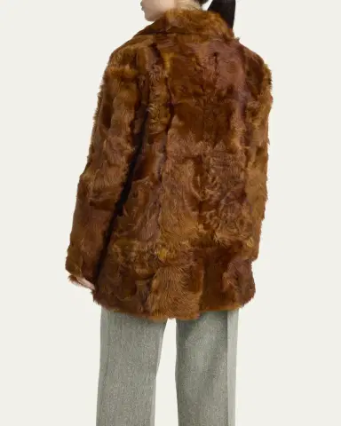 Valentino Garavani Lamb Shearling Open Coat | Thumbnail 3 Valentino Garavani Lamb Shearling Open Coat | Thumbnail 3