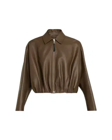 Loewe Leather Draped Bomber Jacket | Thumbnail 1 Loewe Leather Draped Bomber Jacket | Thumbnail 1