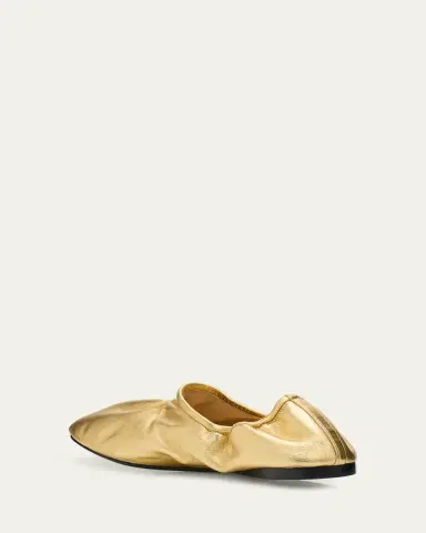Alaïa Metallic Laminated Leather Ballerina Flats | Thumbnail 4 Alaïa Metallic Laminated Leather Ballerina Flats | Thumbnail 4