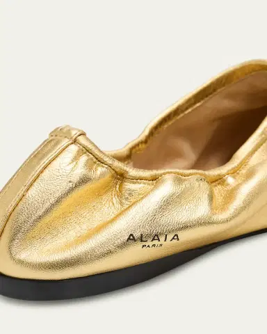 Alaïa Metallic Laminated Leather Ballerina Flats | Thumbnail 5 Alaïa Metallic Laminated Leather Ballerina Flats | Thumbnail 5