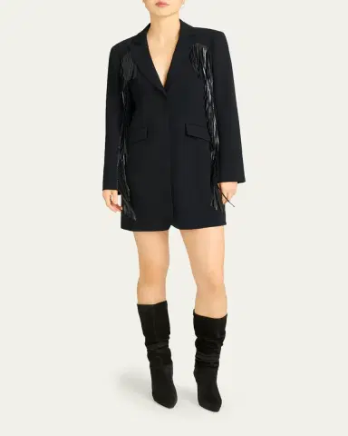 Cinq à Sept Joelette Fringed Mini Blazer Dress | Thumbnail 2 Cinq à Sept Joelette Fringed Mini Blazer Dress | Thumbnail 2