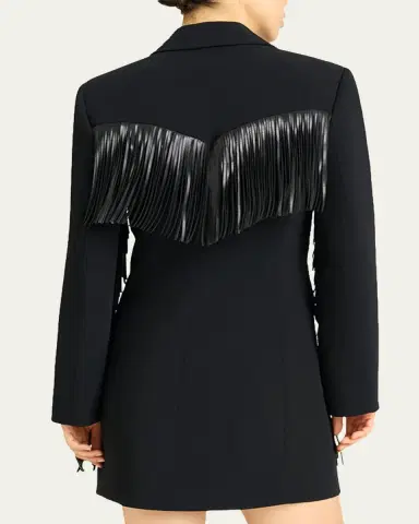 Cinq à Sept Joelette Fringed Mini Blazer Dress | Thumbnail 3 Cinq à Sept Joelette Fringed Mini Blazer Dress | Thumbnail 3