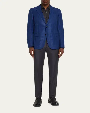 Zegna Men's Gingham Check Single-Breasted Sport Coat | Thumbnail 2 Zegna Men's Gingham Check Single-Breasted Sport Coat | Thumbnail 2