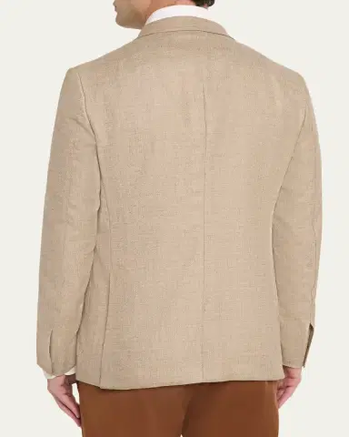 Zegna Men's Patch-Pocket Melange Single-Breasted Sport Coat | Thumbnail 3 Zegna Men's Patch-Pocket Melange Single-Breasted Sport Coat | Thumbnail 3