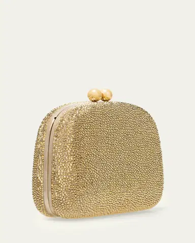 Carolina Herrera Vega Crystal-Embellished Suede Clutch Bag | Thumbnail 2 Carolina Herrera Vega Crystal-Embellished Suede Clutch Bag | Thumbnail 2