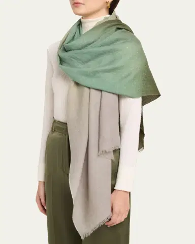 Faliero Sarti Isa Sequined Ombre Wool-Blend Shawl | Thumbnail 3 Faliero Sarti Isa Sequined Ombre Wool-Blend Shawl | Thumbnail 3