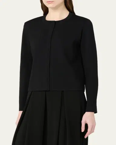 Max Mara Crewneck Cotton Knit Cardigan | Thumbnail 4 Max Mara Crewneck Cotton Knit Cardigan | Thumbnail 4
