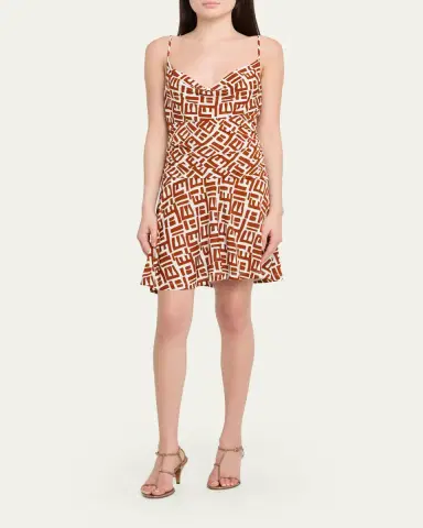 Diane von Furstenberg Kai Geometric-Print Jersey Mini Dress | Thumbnail 2 Diane von Furstenberg Kai Geometric-Print Jersey Mini Dress | Thumbnail 2