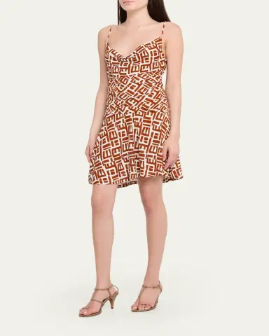 Diane von Furstenberg Kai Geometric-Print Jersey Mini Dress | Thumbnail 4 Diane von Furstenberg Kai Geometric-Print Jersey Mini Dress | Thumbnail 4