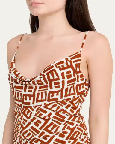 Diane von Furstenberg Kai Geometric-Print Jersey Mini Dress | Thumbnail 5 Diane von Furstenberg Kai Geometric-Print Jersey Mini Dress | Thumbnail 5