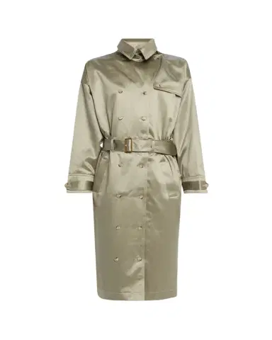 Willy Chavarria Satin Double-Breasted Midi Trench Dress | Thumbnail 1 Willy Chavarria Satin Double-Breasted Midi Trench Dress | Thumbnail 1