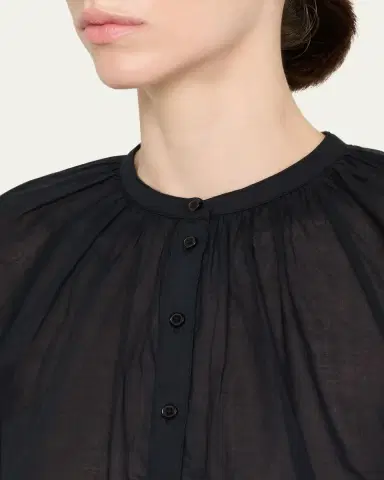 OFFICINE GÉNÉRALE Noria Cotton Voile Shirt | Thumbnail 5 OFFICINE GÉNÉRALE Noria Cotton Voile Shirt | Thumbnail 5