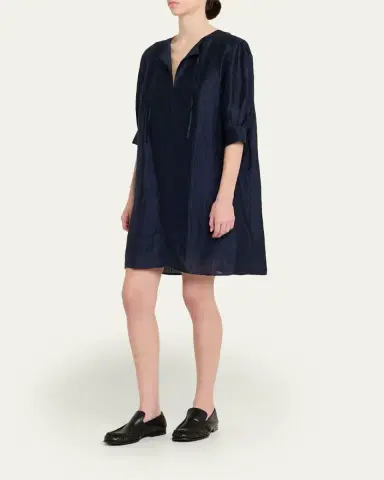 OFFICINE GÉNÉRALE Gigi Italian Linen Mini Dress | Thumbnail 4 OFFICINE GÉNÉRALE Gigi Italian Linen Mini Dress | Thumbnail 4