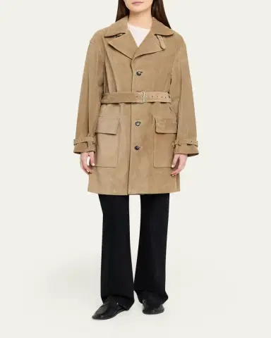 FRAME The Suede Trench Coat | Thumbnail 2 FRAME The Suede Trench Coat | Thumbnail 2