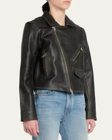OFFICINE GÉNÉRALE Coco Perfecto Leather Jacket | Thumbnail 4 OFFICINE GÉNÉRALE Coco Perfecto Leather Jacket | Thumbnail 4