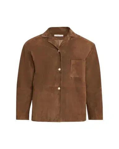 THE ROW Janine Suede Shirt Jacket | Thumbnail 1 THE ROW Janine Suede Shirt Jacket | Thumbnail 1