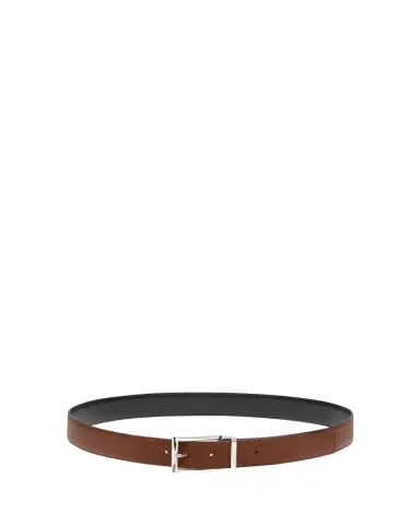 Ferragamo Men's Reversible Hammered Leather Belt | Thumbnail 1 Ferragamo Men's Reversible Hammered Leather Belt | Thumbnail 1