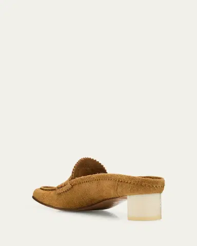 MM6 MAISON MARGIELA 25mm Suede Mule Loafers | Thumbnail 4 MM6 MAISON MARGIELA 25mm Suede Mule Loafers | Thumbnail 4