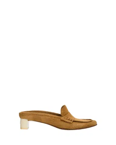 MM6 MAISON MARGIELA 25mm Suede Mule Loafers | Thumbnail 1 MM6 MAISON MARGIELA 25mm Suede Mule Loafers | Thumbnail 1