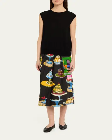 Rianna + Nina Printed Pocket Pleated Midi Pull-On Skirt | Thumbnail 2 Rianna + Nina Printed Pocket Pleated Midi Pull-On Skirt | Thumbnail 2